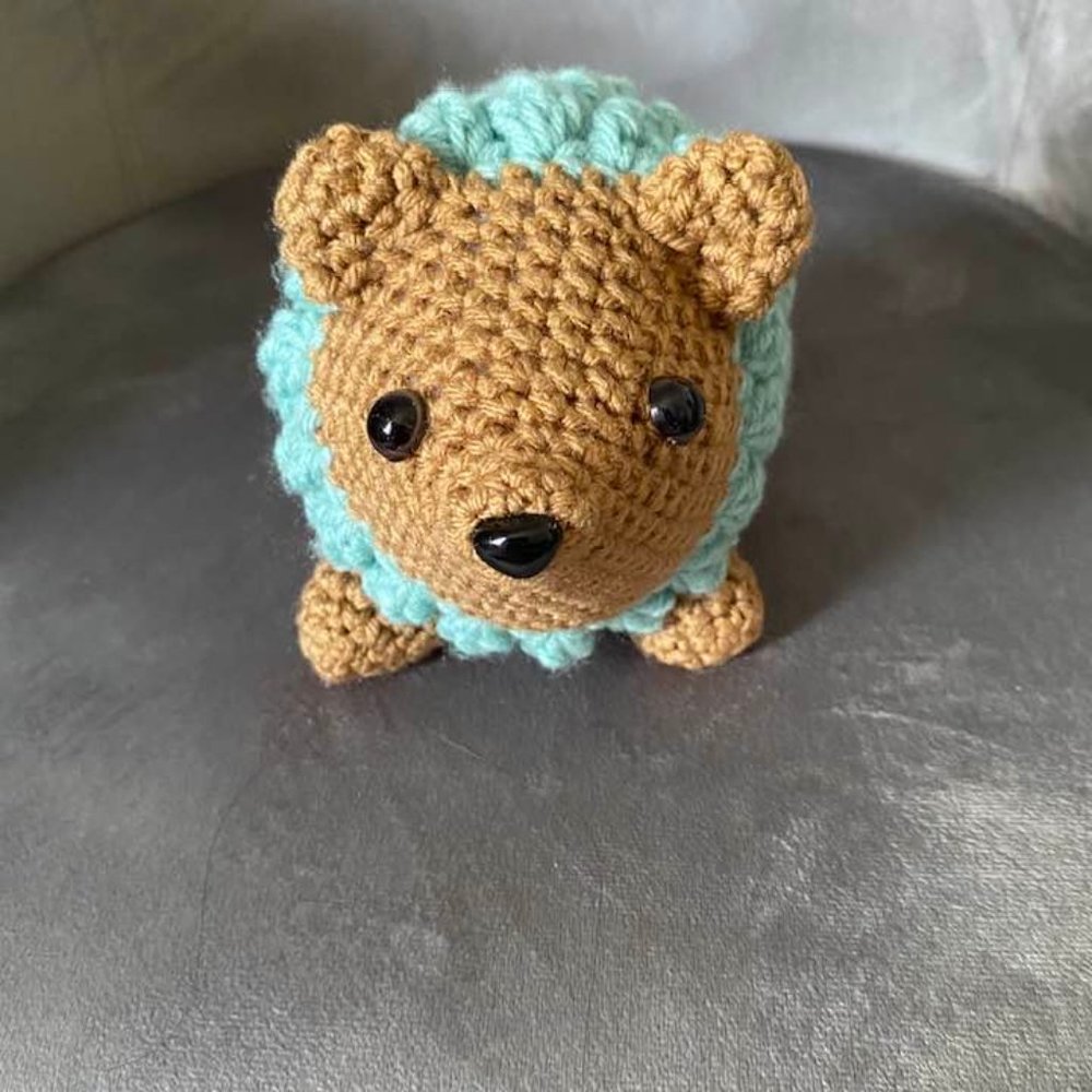 Handmade crochet hedgehog